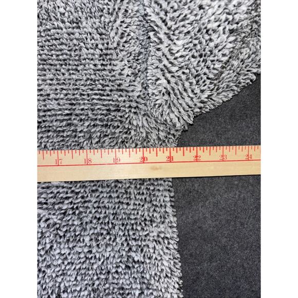 Soft Surroundings Sz Med 1/4 Zip Gray Mock Cozy Fleece Loungewear Pullover - Picture 5 of 8